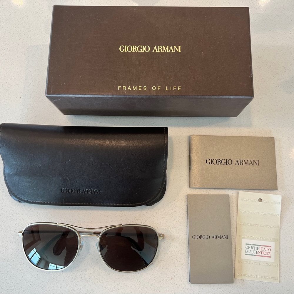 Giorgio Armani Frames of Life Sunglasses with Original Case and Tags